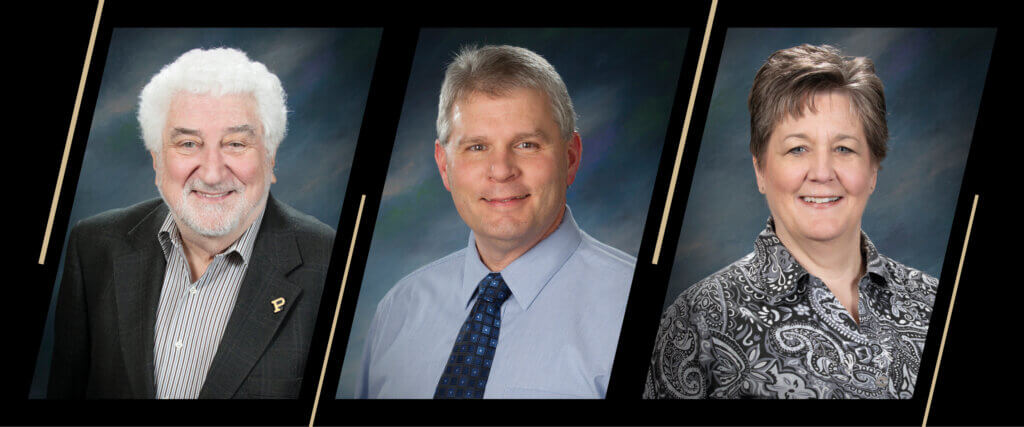 Portraits of Dr. Alan Beck, Dr. John Christian, and Paige Allen